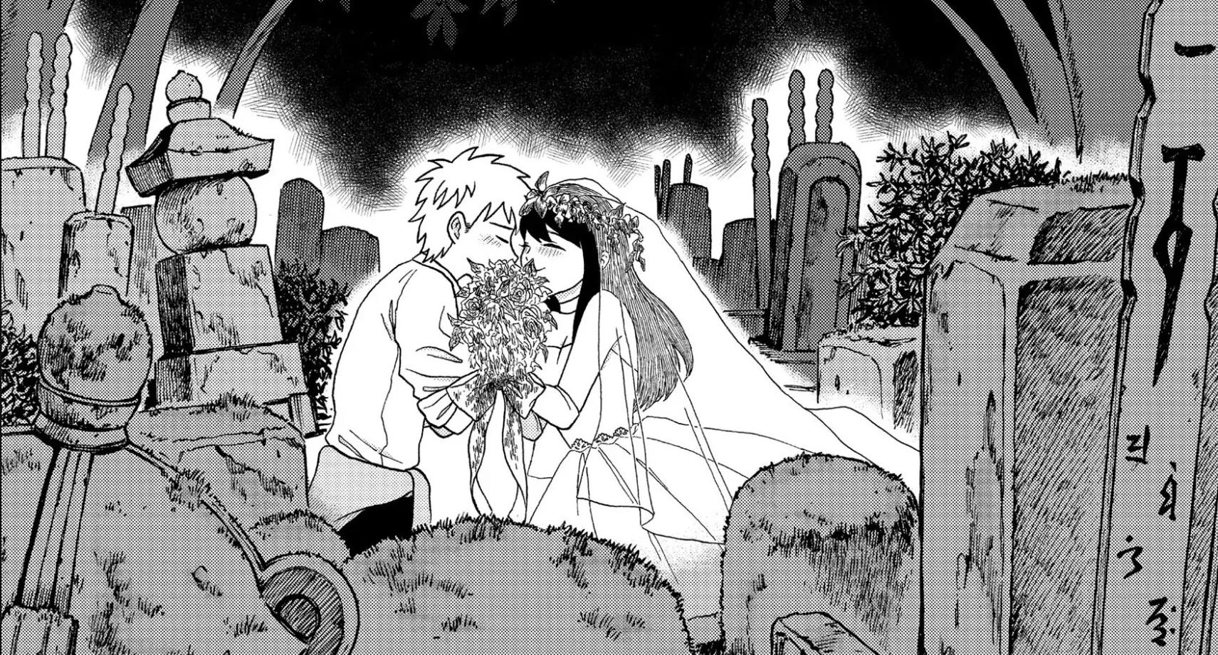 yuri and aono-kun in graveyard