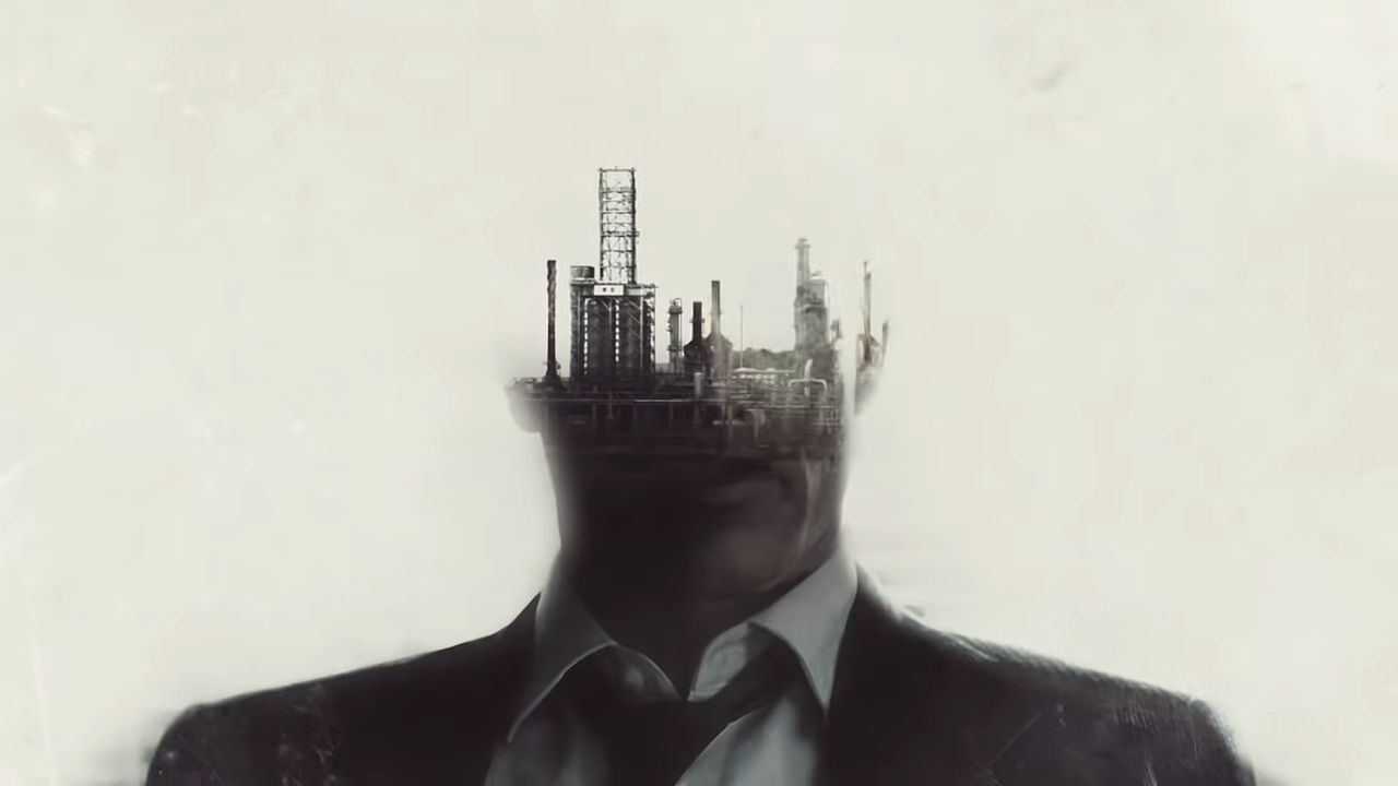 A man's city silhouette in True Detective.