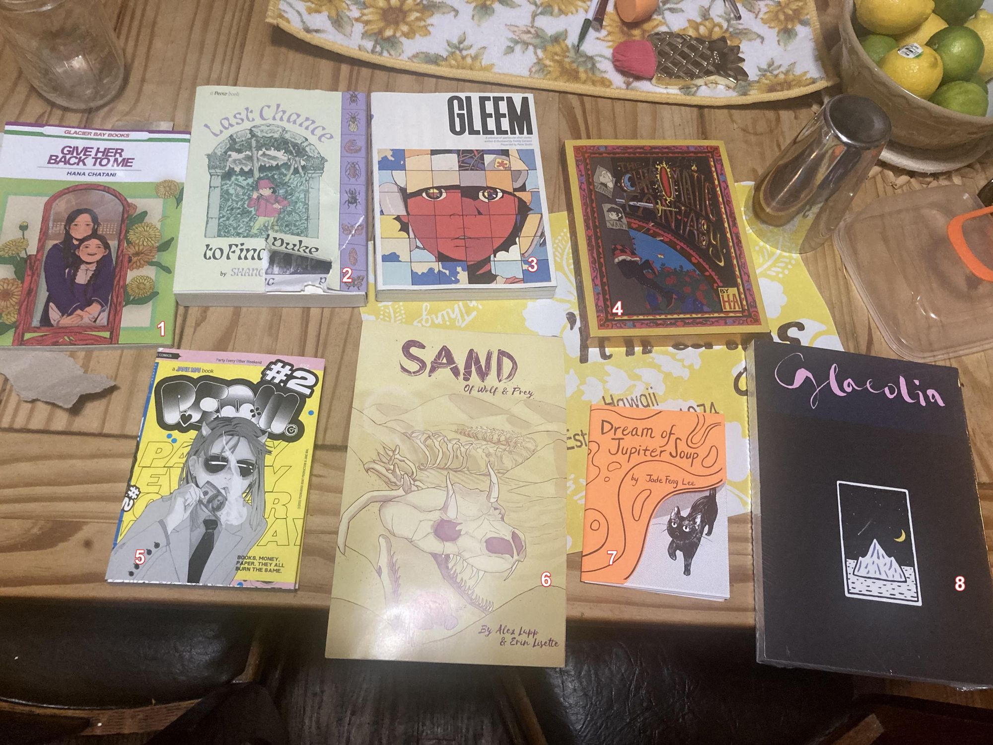 small press expo haul, listed below