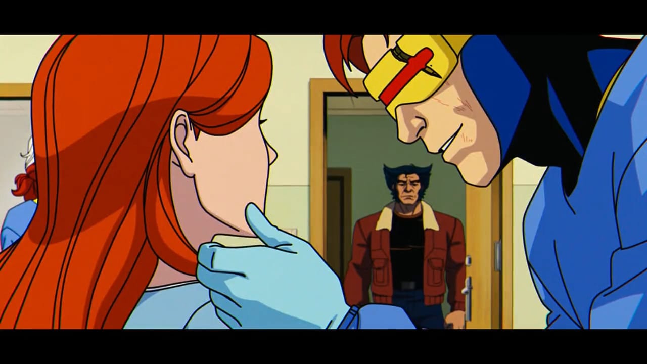 scott and jean and wolverine